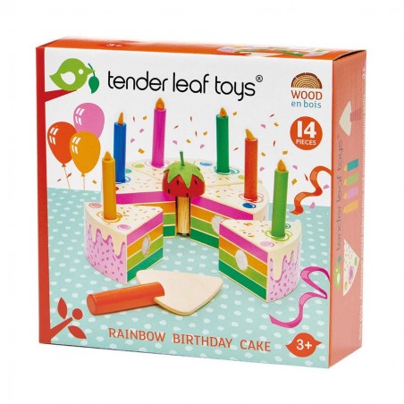 Drewniany Tort Urodzinowy ze Świeczkami - Tender Leaf Toys