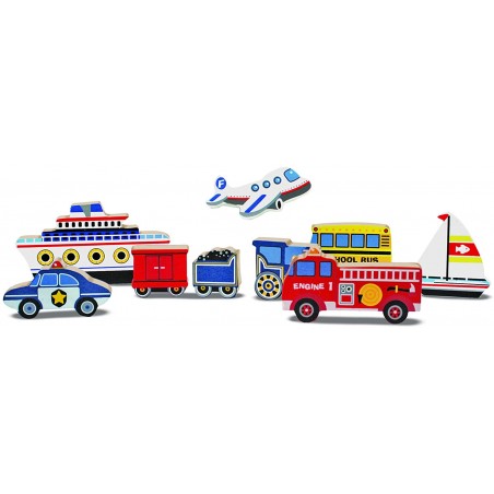 Drewniane Figurki Pojazdy 9 el. - Melissa & Doug