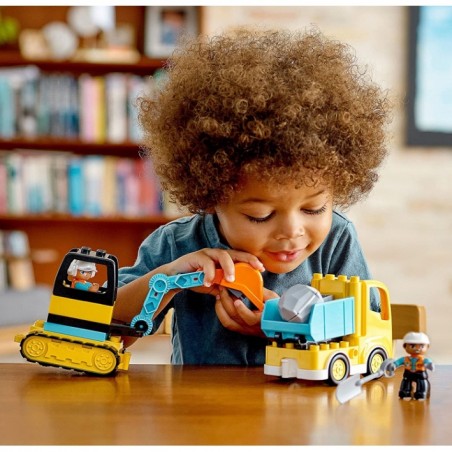 Zestaw Klocków Lego Duplo 10931 Ciężarówka i koparka gąsienicowa