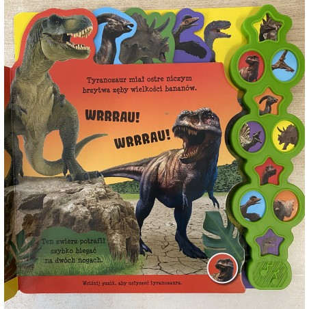 Niezwykłe dinozaury 10 dźwięków - książka z odgłosami