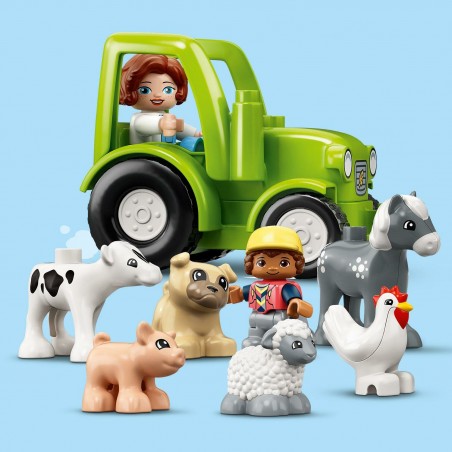 Zestaw Klocków Lego Duplo Stodoła, traktor i zwierzęta gospodarskie 10952