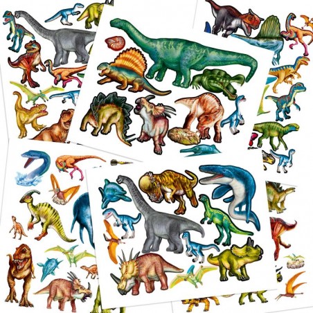 Album z naklejkami Dino World Puffy Stickers - Depesche
