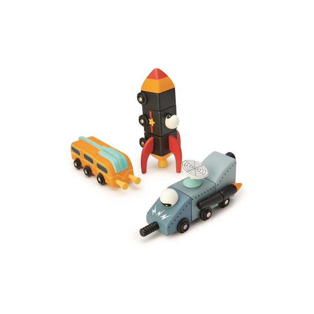 Pojazdy Kosmiczne do Składania - Tender Leaf Toys