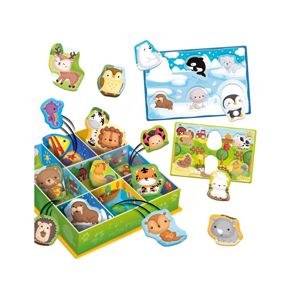 Sorter Happy Animals 3D Box Montessori Baby