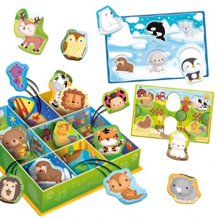 Sorter Happy Animals 3D Box Montessori Baby
