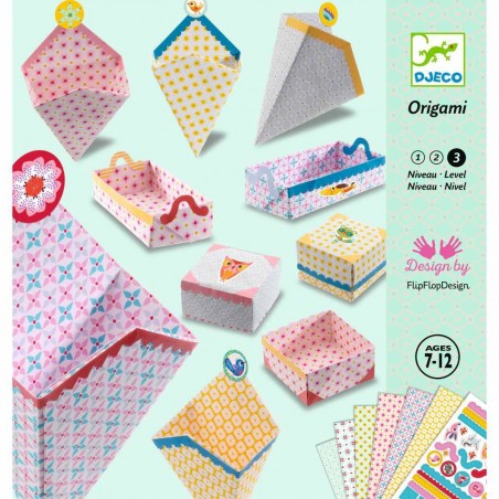 Origami z Naklejkami Pudełka Kirigami - Djeco