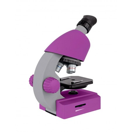 Mikroskop dla dzieci 40x-640x z Akcesoriami fioletowy - Bresser Junior