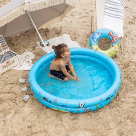 Basenik dmuchany 122 cm, koło pływackie i piłka plażowa - The Swim Essentials