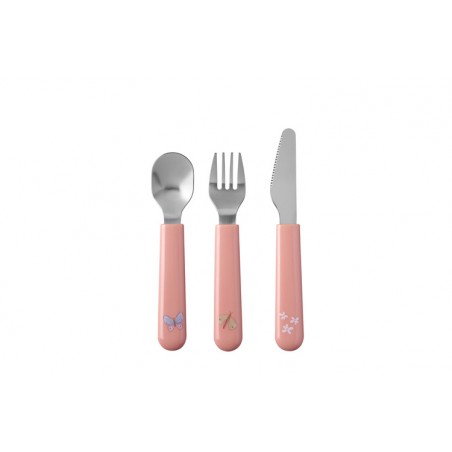 Sztućce dla Dzieci Mio nóż widelec łyżka Mepal róż - Little Dutch