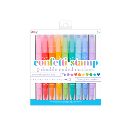 Dwustronne Pisaki ze Stempelkami Confetti Stamp - Ooly