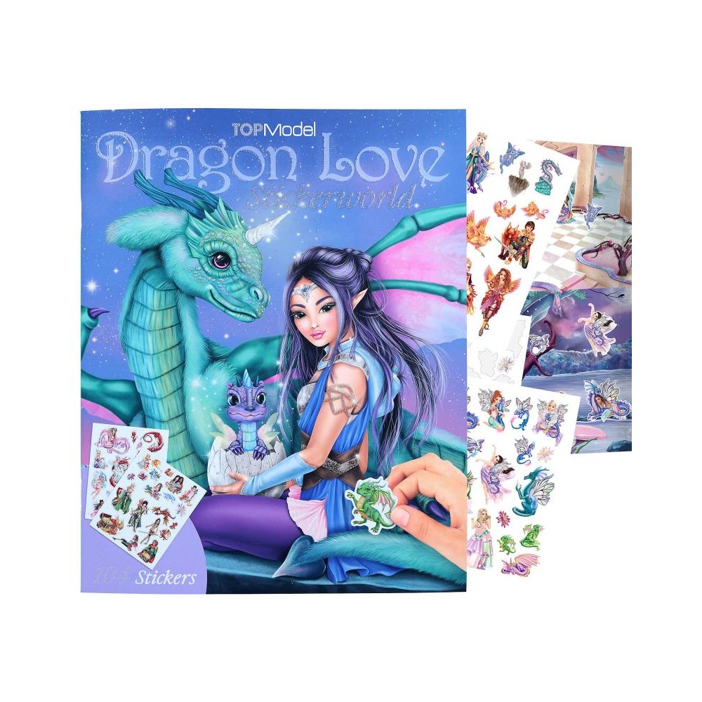 Album z naklejkami DRAGON LOVE Kreatywny Zeszyt - TopModel