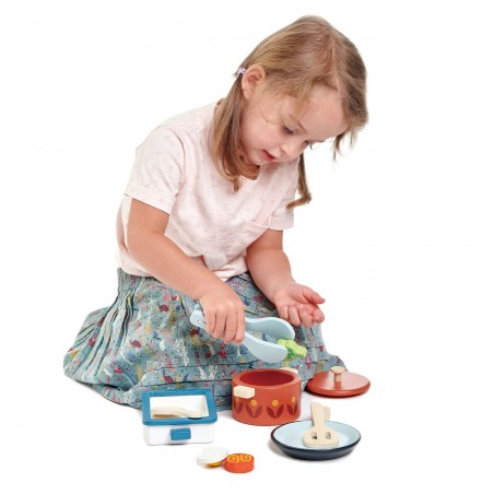 Zestaw Śniadaniowy Garnek i Patelnia - Tender Leaf Toys