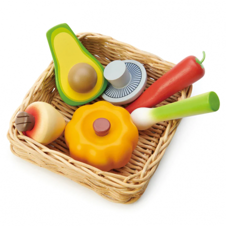 Koszyk Wiklinowy z Warzywami - Tender Leaf Toys