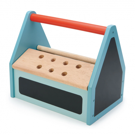 Skrzynka z Drewnianymi Narzędziami i Śrubami Tool box - Tender Leaf Toys