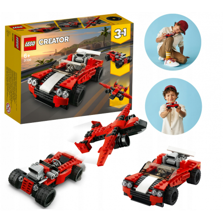 Klocki LEGO Creator 3 w 1 Samochód sportowy 31100