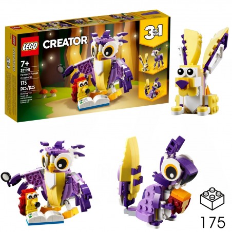 Lego Creator 3 w 1 Fantastyczne leśne stworzenia 31125