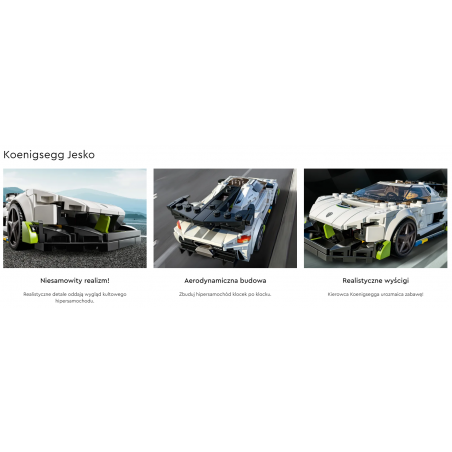 Zestaw LEGO Speed Champions Koenigsegg Jesko Samochód 76900