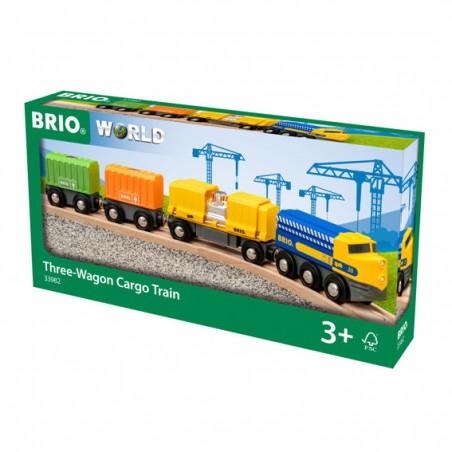 Pociąg Towarowy z Trzema Wagonami 33982 - Brio