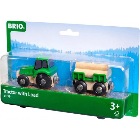 Traktor z Przyczepą i Drewnem 33799 - BRIO World