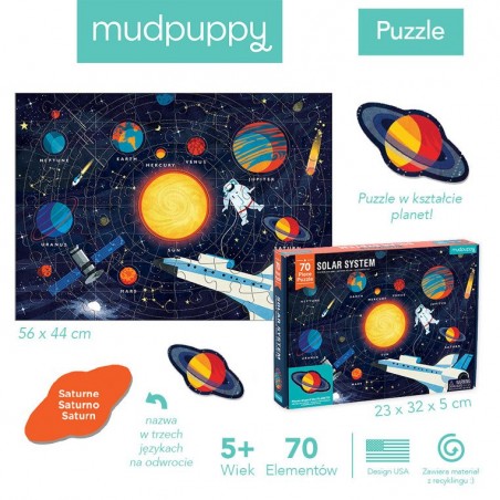Puzzle Układ Słoneczny Kosmos Planety - Mudpuppy