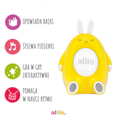 Alilo Króliczek Happy Bunny żółty