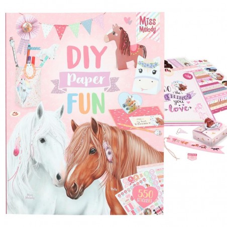 Kreatywny Zeszyt Papierniczy Konie DIY Paper Fun - Miss Melody