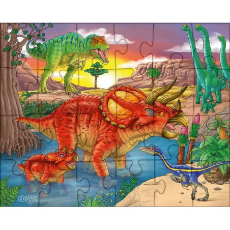 Puzzle Dinozaury 24 el. Obrazki 3w1 - Haba