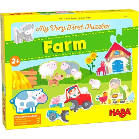 Pierwsze Puzzle 2, 3, 4 elementy Farma - Haba