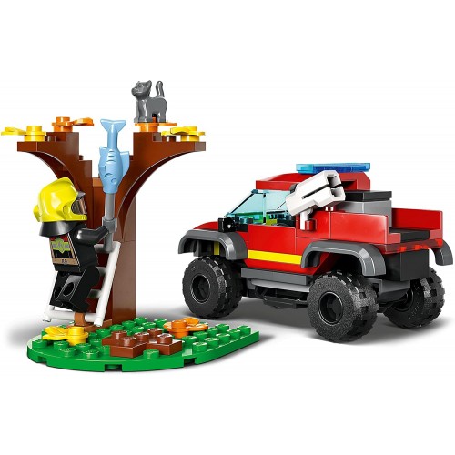 Lego Wóz strażacki 4x4 – misja ratunkowa 60393