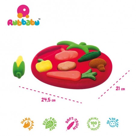 Sorter Puzzle Sensoryczne 3D Warzywa - Rubbabu