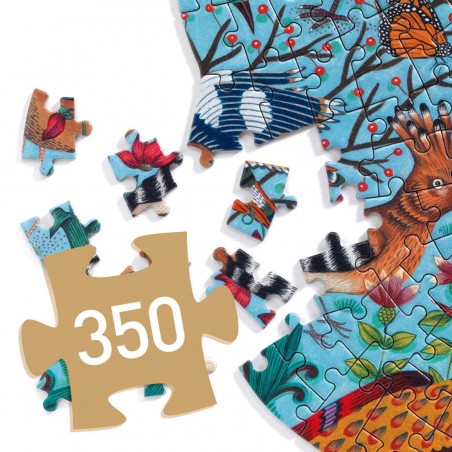 Puzzle artystyczne kształt Ptak 350 el. - Djeco