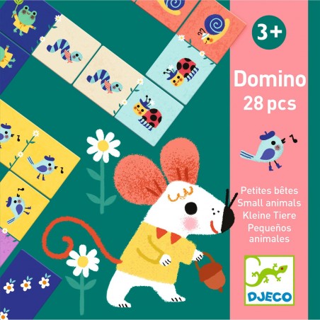 Dwustronne Domino Małe Zwierzątka- Djeco