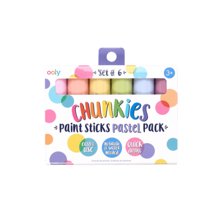 Pastelowe Farby w Kredce 6 szt Chunkies Paint Sticks - Ooly