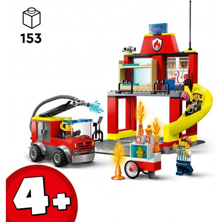 Lego Remiza Strażacka i Wóz Strażacki 60375