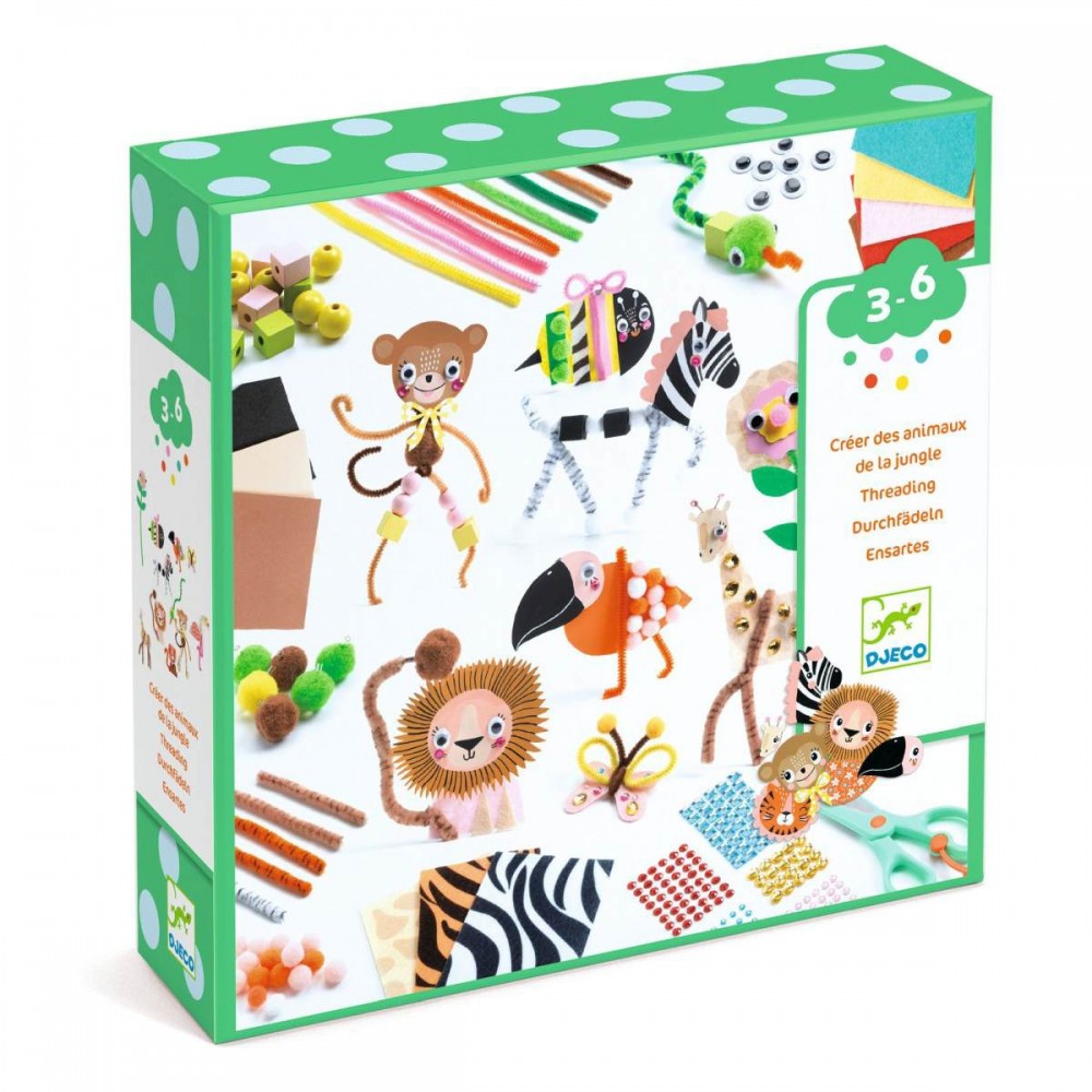 Kreatywne Pudełko z Akcesoriami Zwierzęta z Dżungli - Djeco
