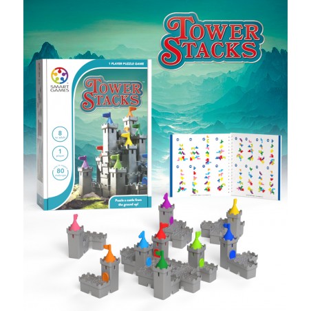 Smart Games Tower Stacks - Łamigłówka 80 wyzwań