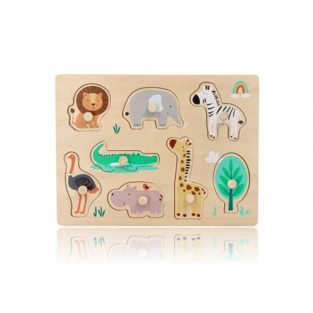 Puzzle z uchwytami Safari układanka - Adam Toys