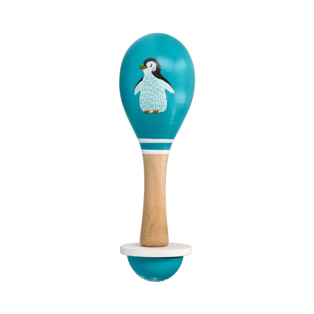 Marakas drewniany Pingwin - Adam Toys