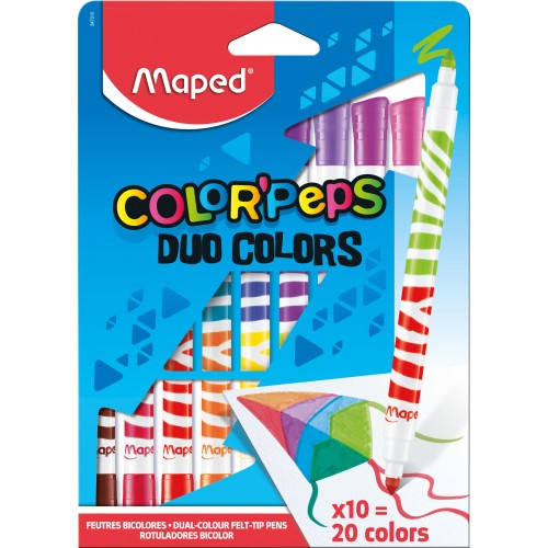 Dwustronne Pisaki 20 kolorów - Maped