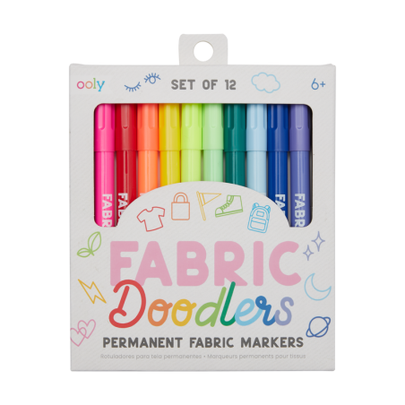Pisaki do tkanin 12 szt. Fabric Doodlers - Ooly