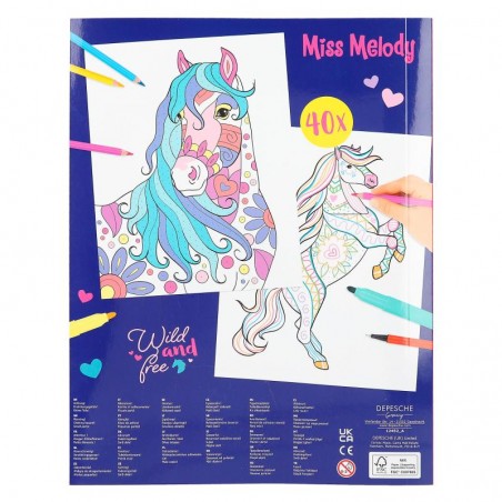 Kolorowanka Konie Wzory - Miss Melody