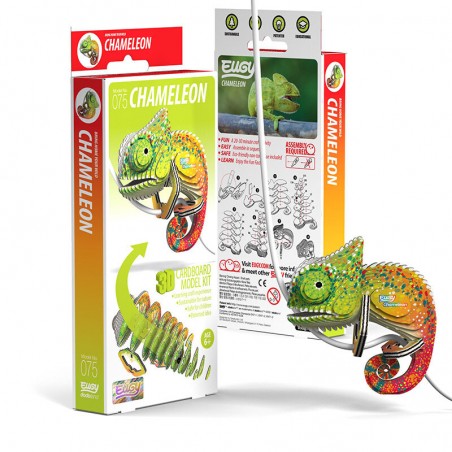 Kameleon Trójwymiarowa Układanka Puzzle 3D - Eugy