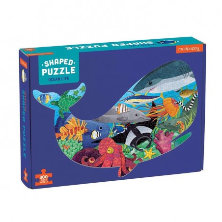 Puzzle Kształt Wieloryb Życie Oceanu - Mudpuppy