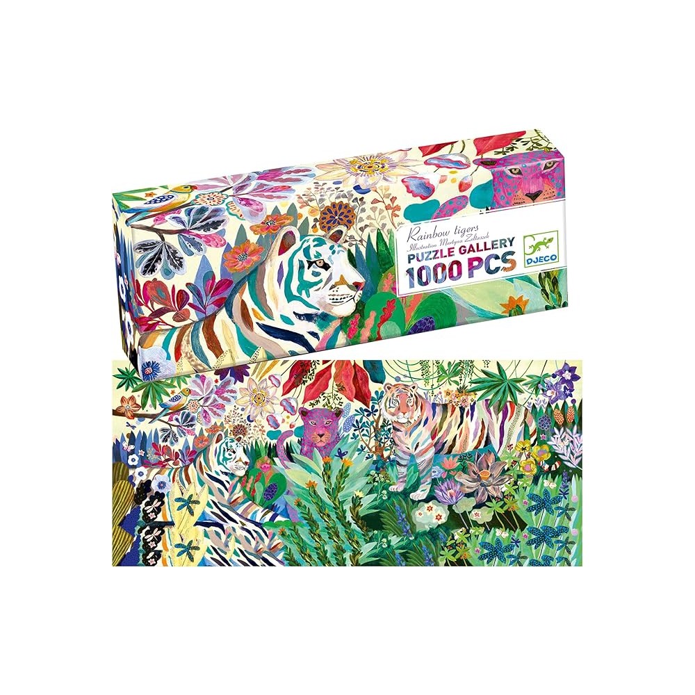 Puzzle Gallery Rainbow Tigers 1000 el. - Djeco