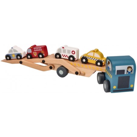 Piętrowa Ciężarówka z Pojazdami Ratunkowymi - Adam Toys