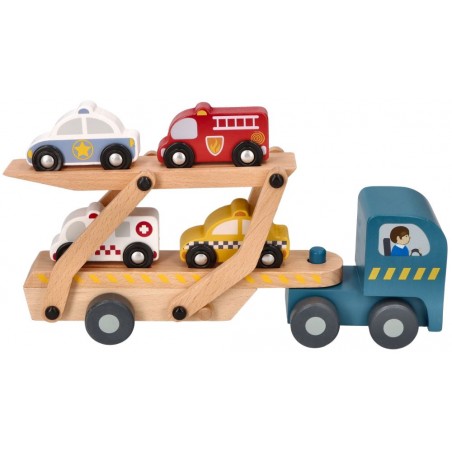 Piętrowa Ciężarówka z Pojazdami Ratunkowymi - Adam Toys