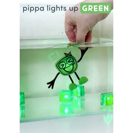 Glo Pals Ludzik LED świecący w Wodzie Zielony + 2 Kostki Sensoryczne