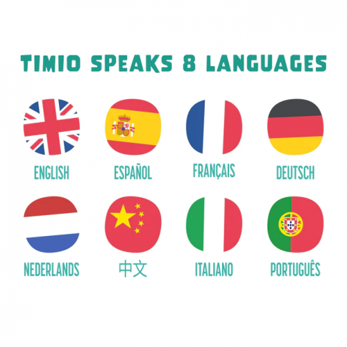 Timio Interaktywny Odtwarzacz do Nauki Języków Obcych + 5 Dysków