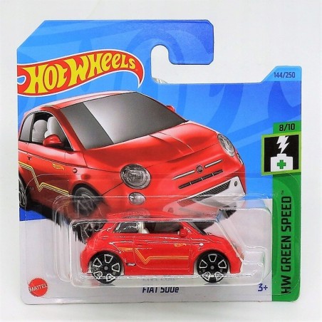 Hot Wheels Fiat 500e Czerwony 144/250