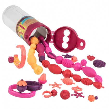 Zestaw do Tworzenia Biżuterii Ciemny Róż 50 elem B.eauty Pops – b.toys